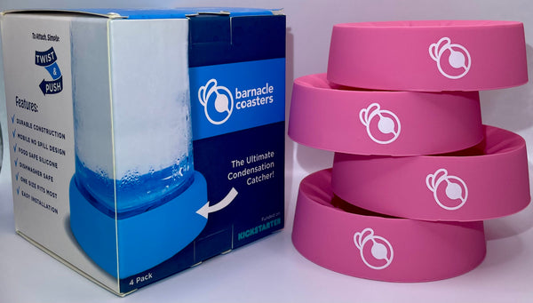 Barnacle Coasters: 4 Pack - Pink