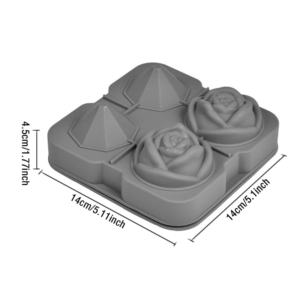 Rose & Diamond Shaped Reusable Ice Maker