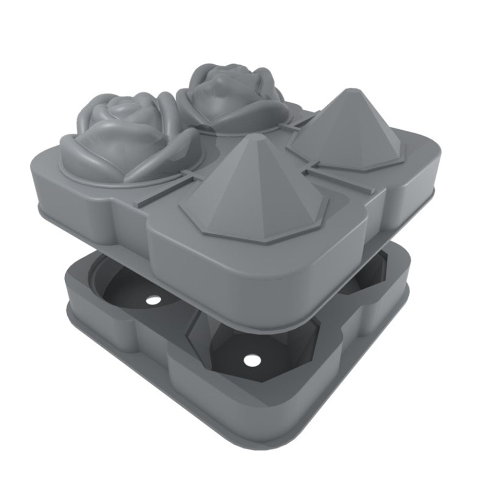 Rose & Diamond Shaped Reusable Ice Maker